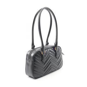 Gucci Top Black GG Marmont Bag Leather Handle